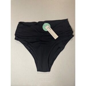 Beautikini Period Swimwear Bikini Menstrual Swim Bottoms Leakproof (Black M)